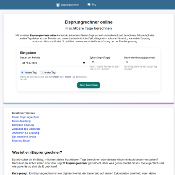 Eisprungrechner von eisprungrechner-online.de