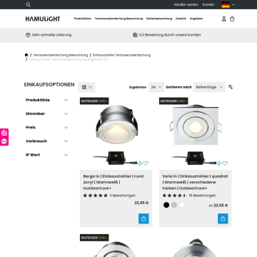LED Einbaustrahler 230V Bad