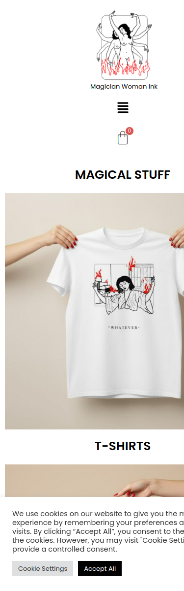 Magicianwomanink.com mobile view