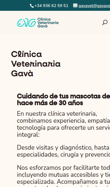 Clinica Veterinaria Gava mobile view