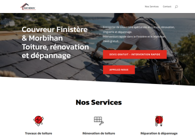 Couvreur Finistère Morbihan sur mobile