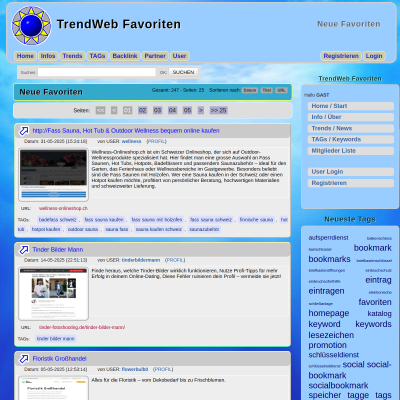 TrendWeb Favoriten: Speicher, Teile und Tagge Deine Favoriten