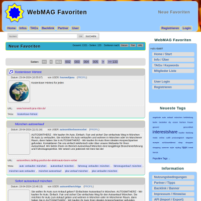WebMAG Favoriten Speichern, Teilen und Taggen