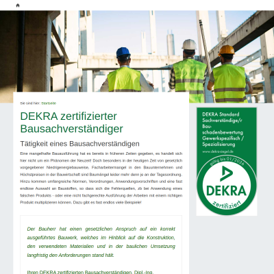 DEKRA zertifizierter Bausachverständiger für den Norden