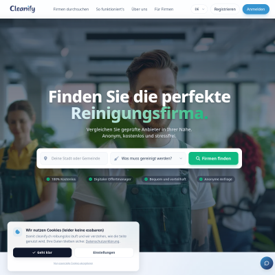 Cleanify – Reinigungsfirma in der Schweiz finden