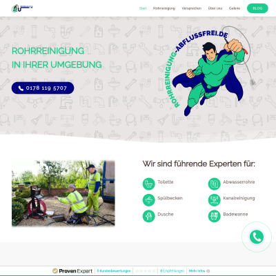 Rohrreinigung Abflussfrei - Experten in Ihrer Umgebung