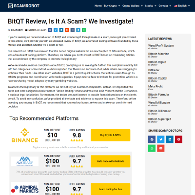 BitQT App Offizielle Website 2021 - Kostenlose Demo