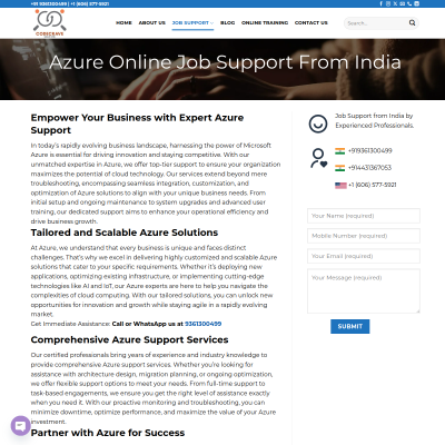 Azure Online Job Support