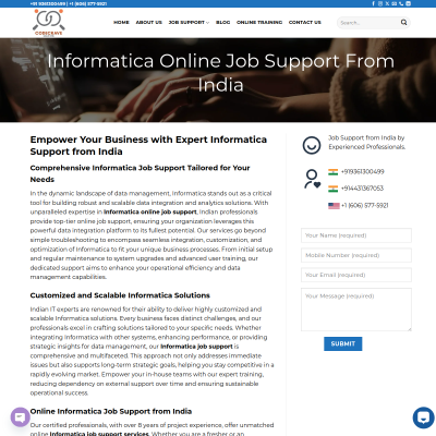 Informatica Online Job Support