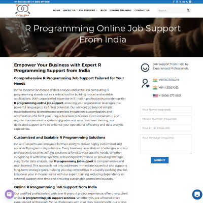 R Programming Online Job Support