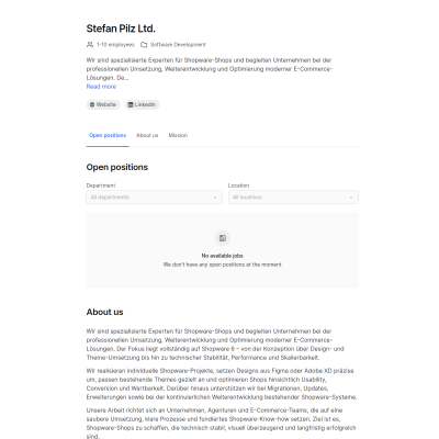 Jobs bei Stefan Pilz Ltd.
