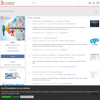 stefan - 19 Bookmark(s) - Seite 1 - Linkbuch Social Bookmarks
