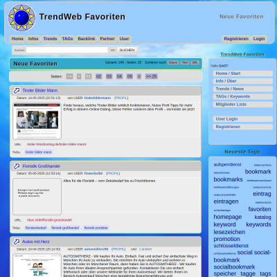 TrendWeb Favoriten: Speicher, Teile und Tagge Deine Favoriten