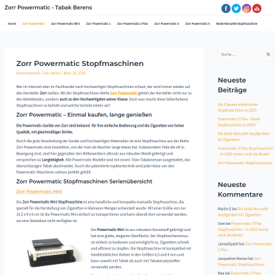 Powermatic Zigarettenstopfmaschinen