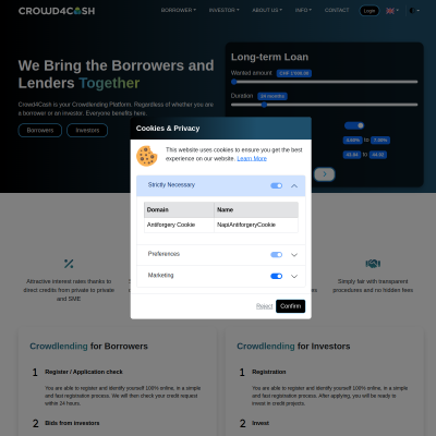 Online Privat- und KMU Kredite bei Crowd4Cash