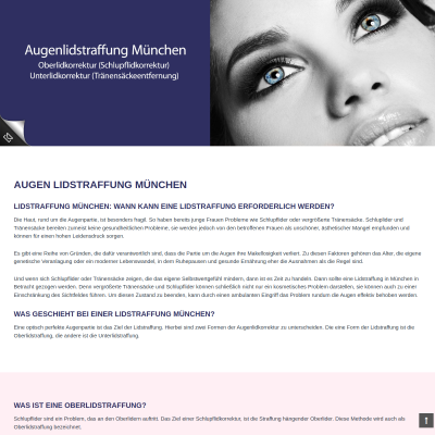 Lidstraffung München - Schlupflider und Tränensäcke entfernen