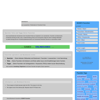 BGINFO Bookmarks Favoriten und Lesezeichen