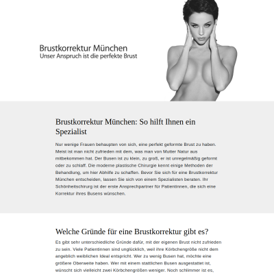 Brustkorrektur München - ästhetische Brustbehandlungen München