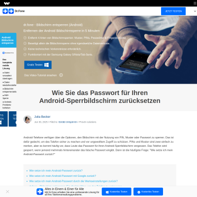Wie Sie das Passwort für Ihren Android-Sperrbildschirm zurücksetzen