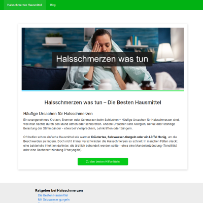 Halsschmerzen was tun