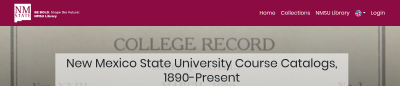 NMSU Course Catalogs collection