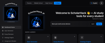 ScholarHack site preview