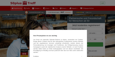 50plus-Treff Website Screenshot