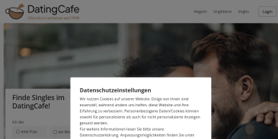 DatingCafe Website Screenshot