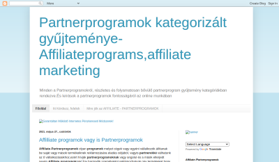 Affiliate Programokról - Partnerprogramok Gyűjteménye