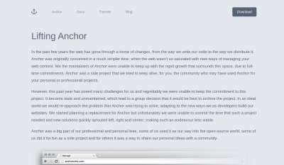 Anchor CMS