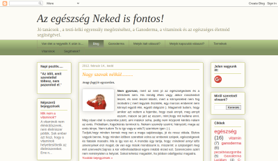 Az egészség Neked is fontos!