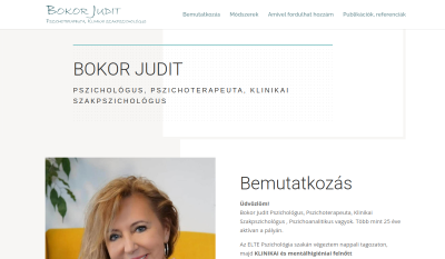 Bokor Judit klinikai szakpszichológus, pszichoanalitikus kandidátus