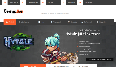 Clanshost.eu Játékszerver Bérlés