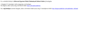 Fizikai Tudományok Doktori Iskolája