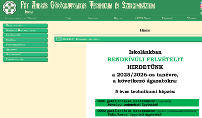Miskolc - Fáy András Közgazdasági Szakközépiskola