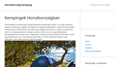 Horvátország Kemping