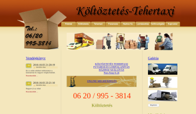 Fuvarozás Költöztetés Tehertaxi 0-24