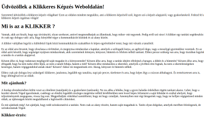 Klikker Képzés, Tanfolyam