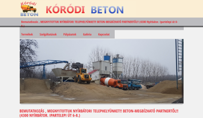 Mátészalka - Kóródi Beton, Homok