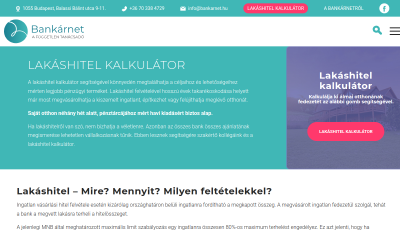 Bankárnet - Lakáshitel, Ingatlanhitel
