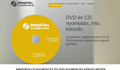LemezGyártás CD, Dvd gyártás