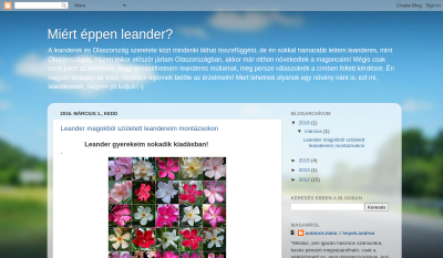 Miért éppen leander?