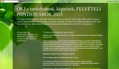 OKJ-s Tanfolyamok, Képzések Blog