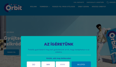 Orbit Cukormentes Rágógumi és Cukorka