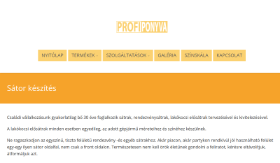 Ponyvamester Kft. - Sátorkészítés
