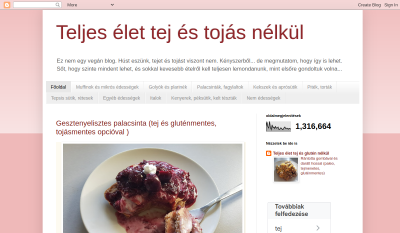 Teljes élet tej és tojás nélkül