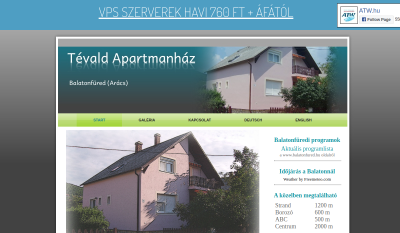 Balatonfüred - Tévald Apartmanház