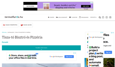Tisza-tó Bisztró és Pizzéria