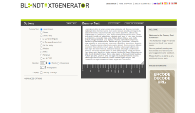Blindtext Generator