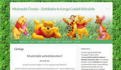 Micimackó Óvoda Zsebibaba Családi Napközi